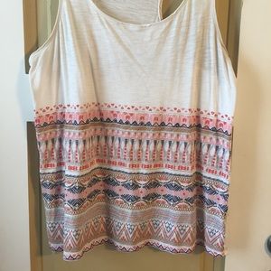 Summer racer back tank- pink, blue, and gold!